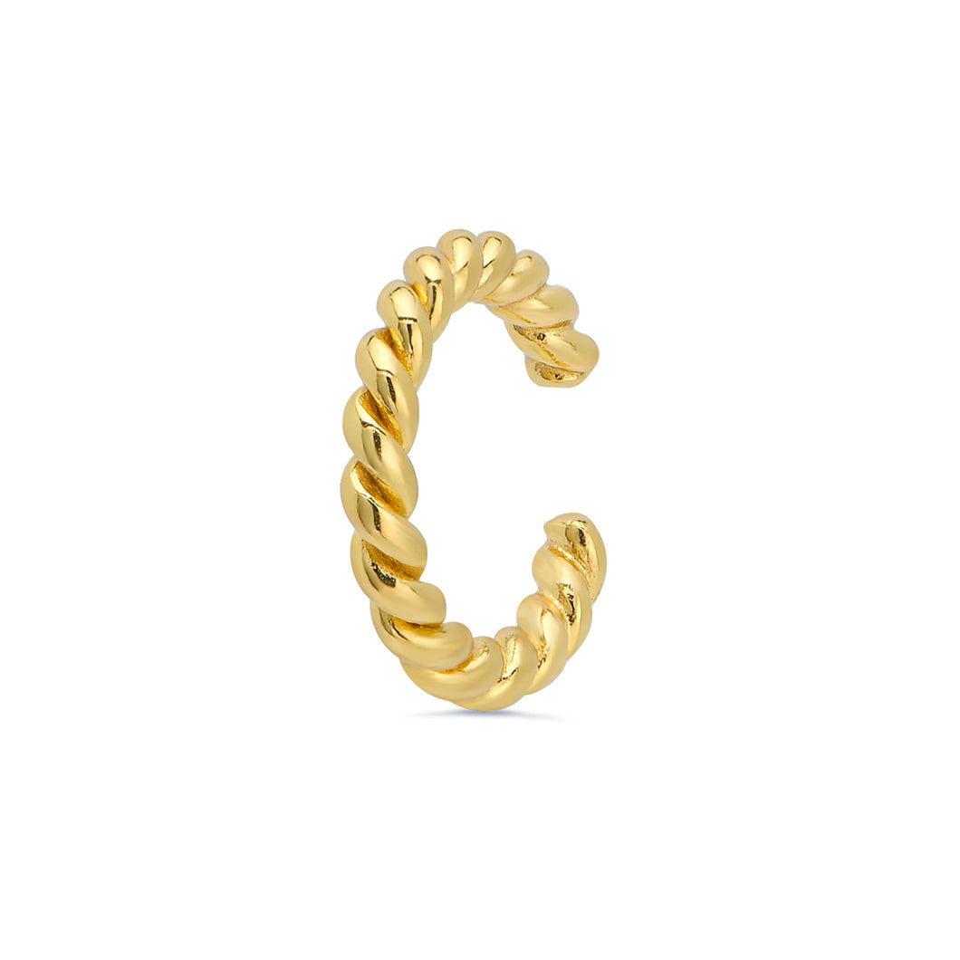 Twisted Ear Cuff 18ct Gold Plated Vermeil