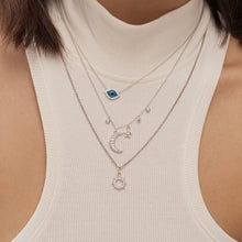 Load image into Gallery viewer, Celestial Adjustable Necklace With Cubic Zirconia Sterling Silver
