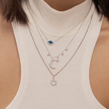 Load image into Gallery viewer, Sun Pendant With Cubic Zirconia Sterling Silver
