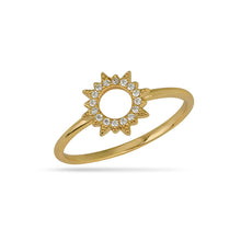 Load image into Gallery viewer, Sun Ring 18ct Gold Plated Vermeil
