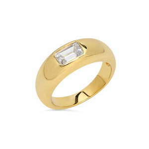 Dome Ring 18ct Gold Plated Vermeil