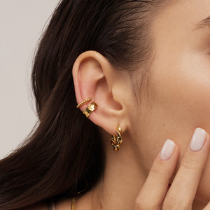 Twisted hoop Earrings 18ct Gold Plated Vermeil